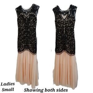 🛍PrettyGuide Women's Small Sequin Evening Gown Prom Dress